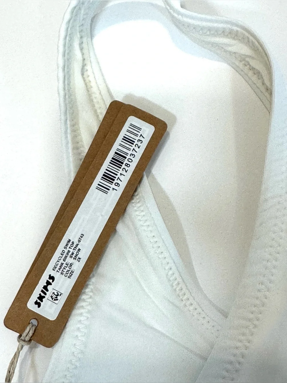 NWT SKIMS Snow Tank Bikini Top Size 2X